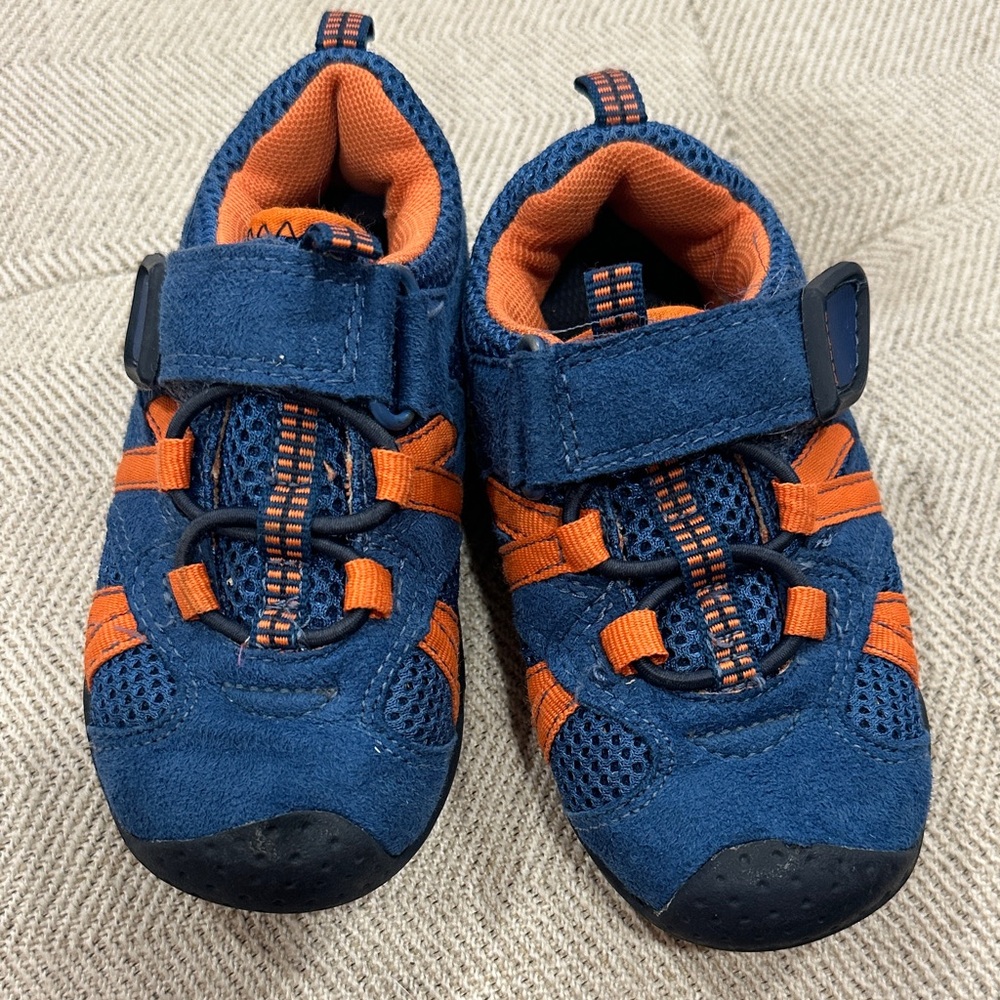 Pediped Navy and Orange Kids Sneakers